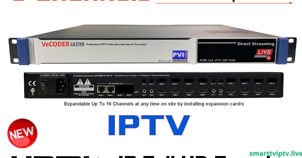 8 channel iptv encoder for smart tv m3u8 hls